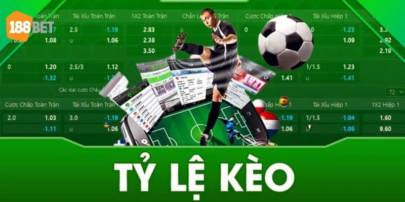 Tỷ lệ ăn với kèo cược phụ tại 188BET luôn cực hấp dẫn.